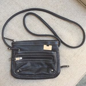 Tignanello black cross body purse